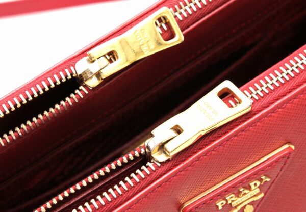 31731930 5 Prada Saffiano Galleria 2way Shoulder Bag Leather Red