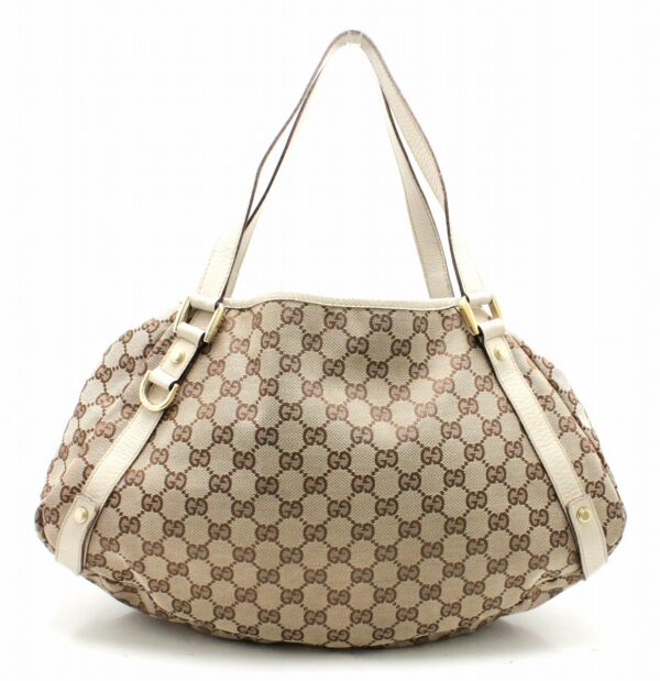 31732062 Gucci GG Leather Shoulder Handbag Khaki