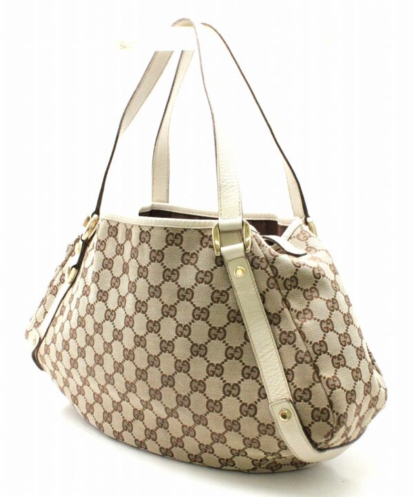 31732062 1 Gucci GG Leather Shoulder Handbag Khaki