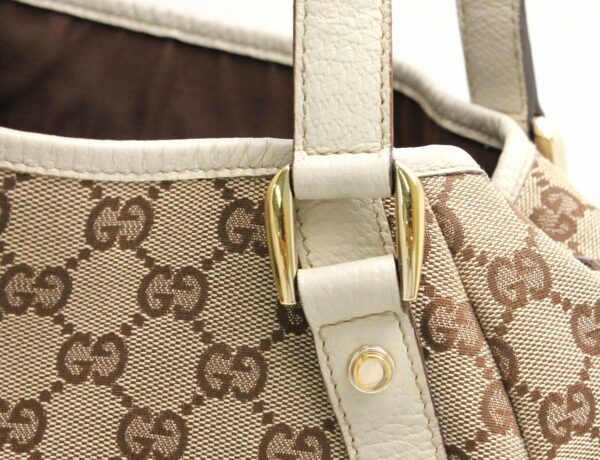 31732062 6 Gucci GG Leather Shoulder Handbag Khaki