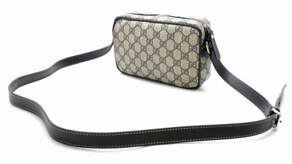 31732110 1 Gucci GG Plus GG Supreme Crossbody Shoulder Bag Navy