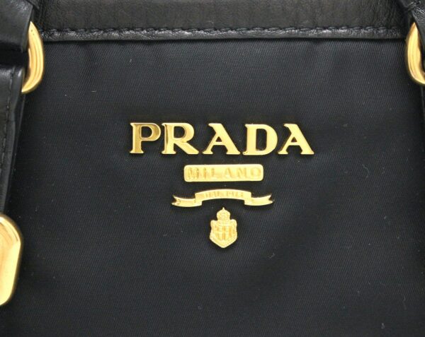 31732128 7 Prada 2way Shoulder Bag Nylon Leather Black