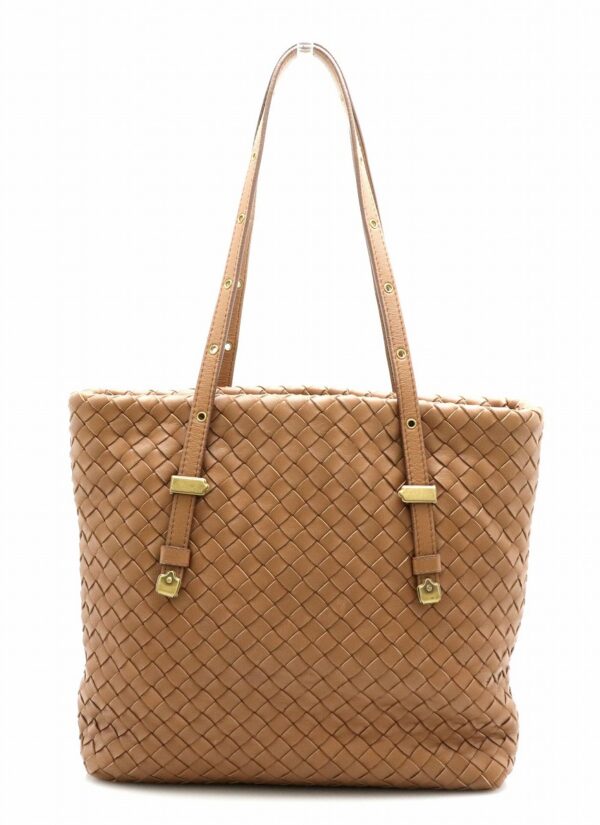 31740549 Bottega Veneta Intrecciato Tote Bag Handbag Brown Light Brown