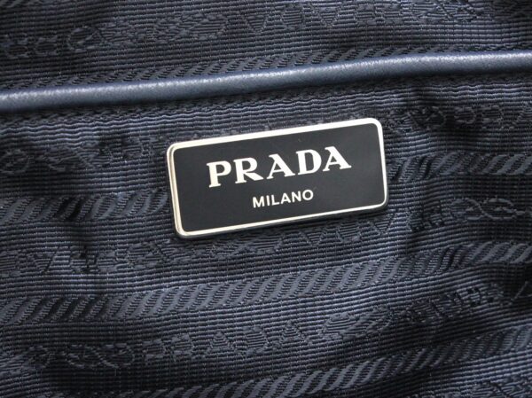 31740860 8 Prada All over Pattern 2way Tote Bag Nylon Leather Blue Red Silver