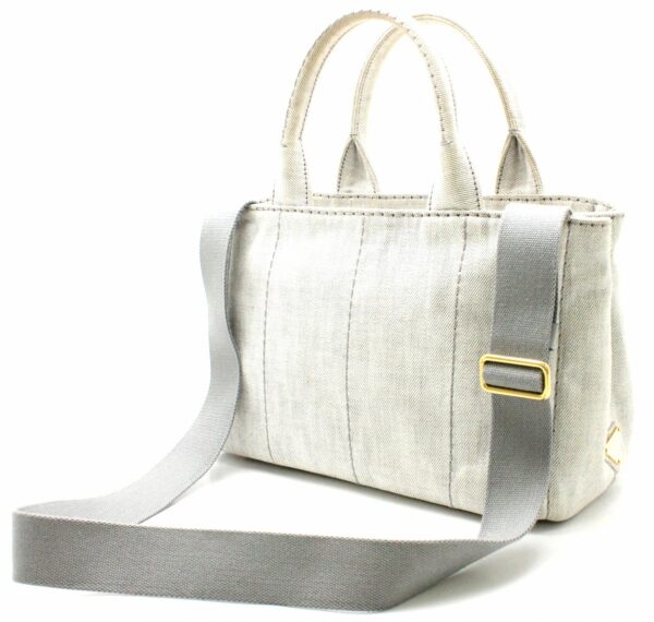 31741478 1 Prada Canapa 2way Tote Bag Denim Canvas Gray