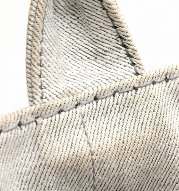 31741478 6 Prada Canapa 2way Tote Bag Denim Canvas Gray