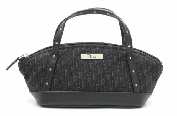 31741553 Christian Dior Trotter Handbag Leather Black