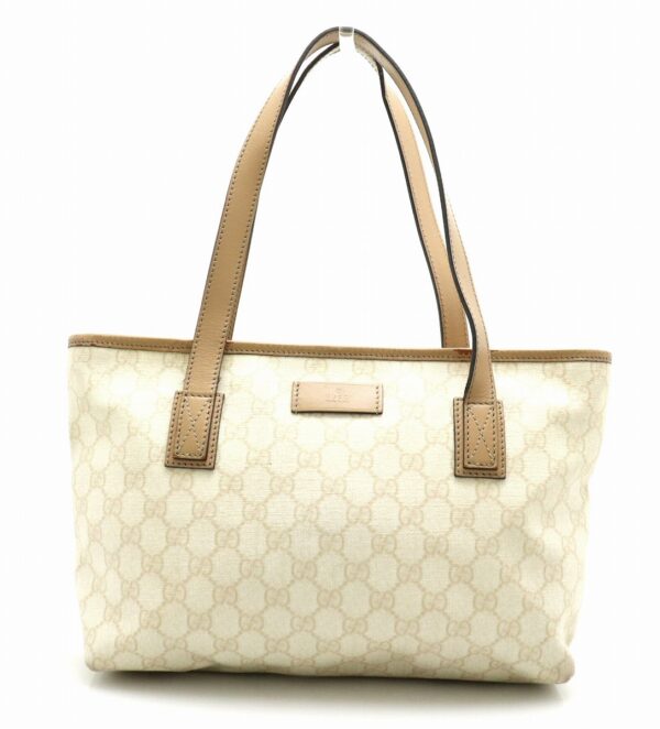 31741769 Gucci GG Plus GG Supreme Light Beige Shoulder Tote Bag Beige