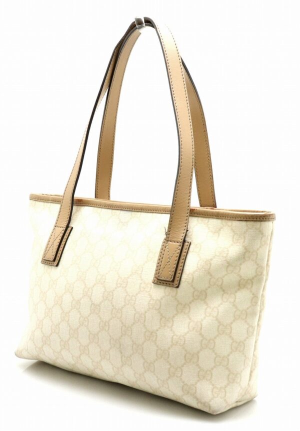 31741769 1 Gucci GG Plus GG Supreme Light Beige Shoulder Tote Bag Beige