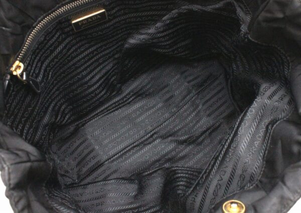 31741946 4 Prada Crispy Nylon 2way Tote Bag Leather Black