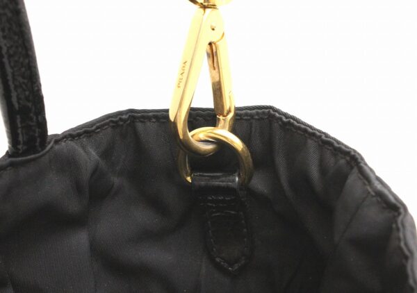 31741946 6 Prada Crispy Nylon 2way Tote Bag Leather Black