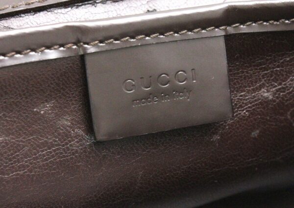 31750500 8 Gucci Nylon Leather Party Handbag Black