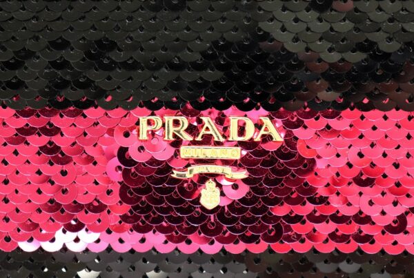 31750723 7 Prada Sequin Satin Clutch Bag Fuchsia Pink Black