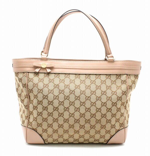 31751331 Gucci Mayfair Ribbon GG Tote Handbag Khaki