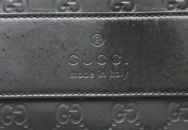 31751413 8 Gucci GG Sherry Line Business Leather Briefcase Black