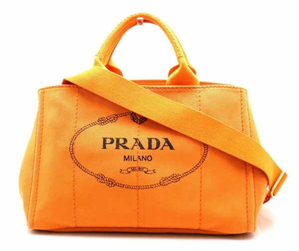 31760228 Prada Canapa 2WAY Tote Bag Orange