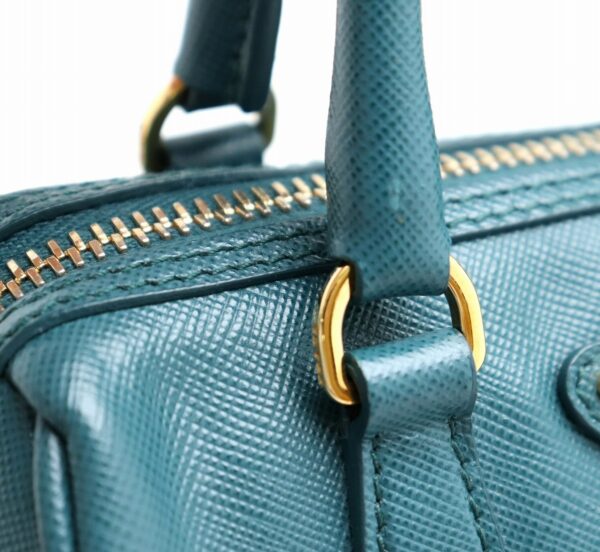 31760252 5 Prada Saffiano Mini 2WAY Bag Blue Green