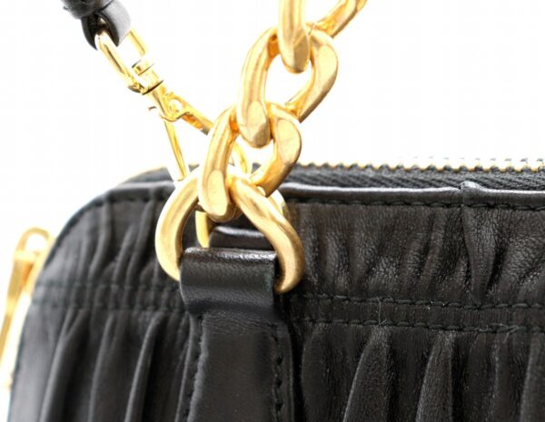 31760253 6 Prada Nappa Gaufre Chain Shoulder Bag Black