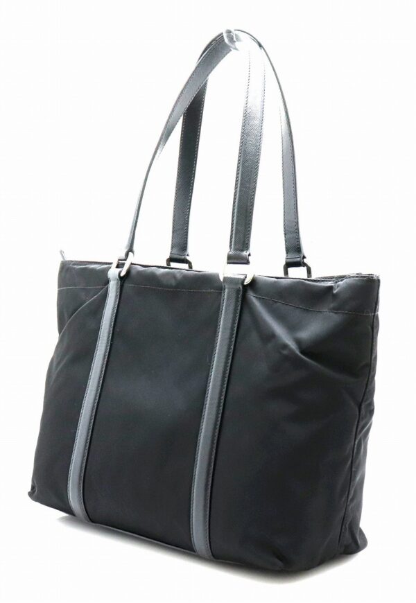 31760254 1 Prada Nylon Mini Tote Bag Black Silver