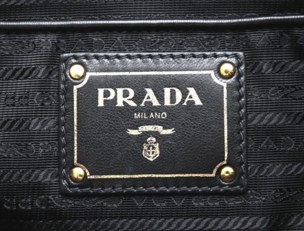 31760380 8 Prada Gathered 2WAY Shoulder Bag Nylon Leather Black