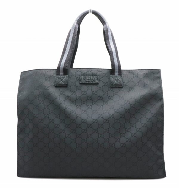 31760437 Gucci GG Nylon Tote Shoulder Bag Black