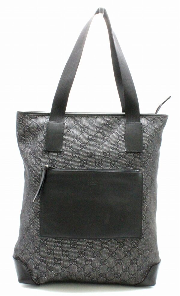 31760816 Gucci GG Denim Tote Bag Black