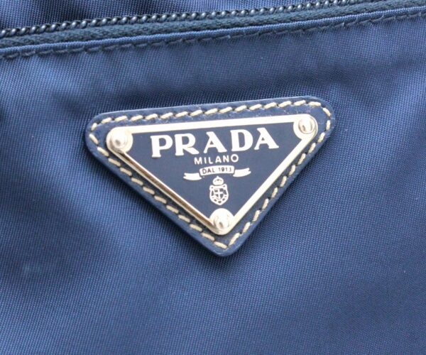 31761337 8 Prada Nylon Crossbody Shoulder Bag Navy Blue Silver