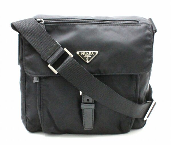 31761358 Prada Nylon Shoulder Bag Crossbody Black