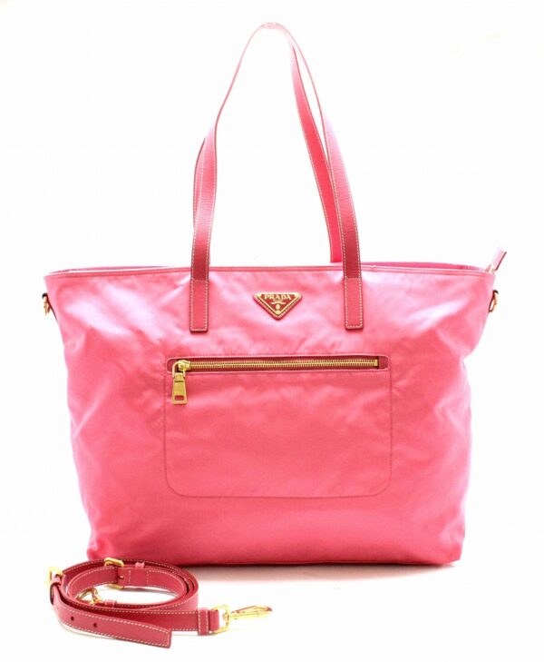 31761435 Prada Nylon 2WAY Shoulder Bag Shocking Pink