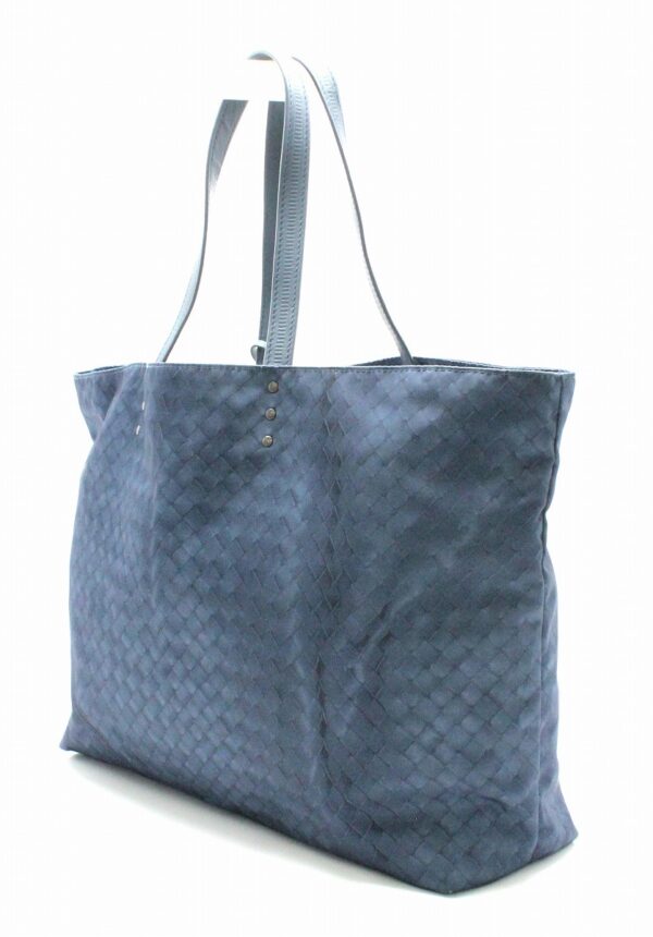 31762247 1 Bottega Veneta Intreccio Lusion Shoulder Bag Nylon Blue