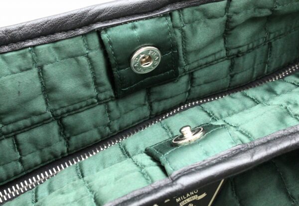 31762266 5 Prada Nylon 2WAY Shoulder Bag Green Black Silver