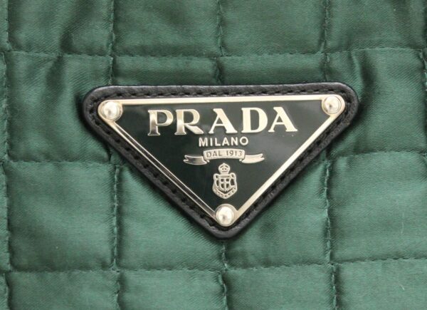 31762266 8 Prada Nylon 2WAY Shoulder Bag Green Black Silver