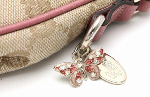 31762364 7 Gucci GG Accessory Pouch with Butterfly Charm Pink