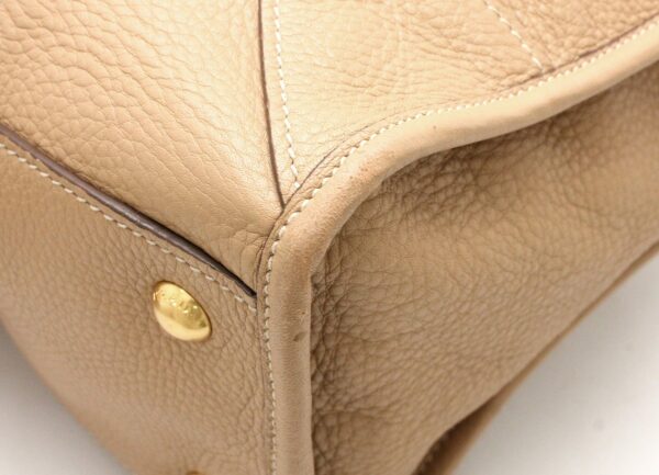 31770349 2 Prada 2WAY Handbag Leather Beige