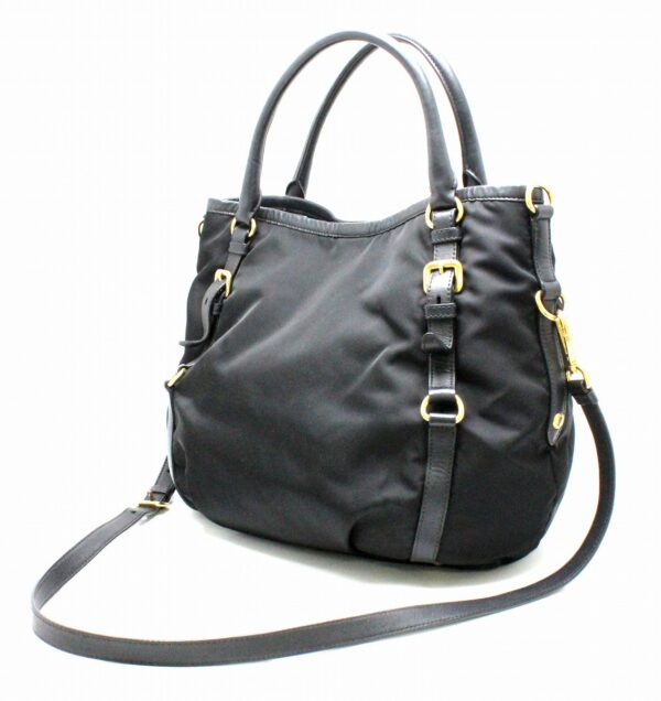 31770352 1 Prada Nylon 2WAY Shoulder Bag Black