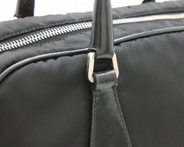 31770410 6 Prada Nylon Shoulder Tote Bag Black Silver