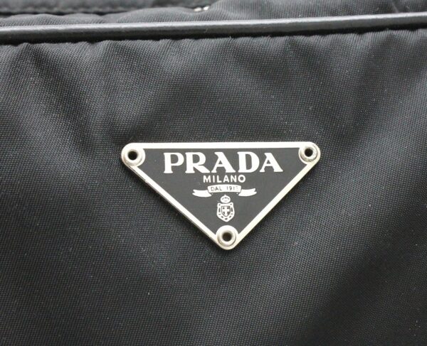 31770410 8 Prada Nylon Shoulder Tote Bag Black Silver