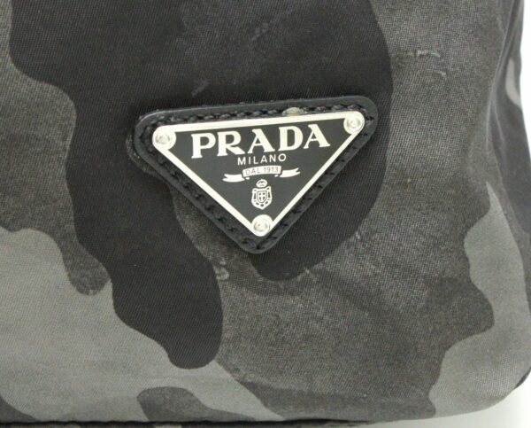 31770421 7 Prada Camouflage Tote Bag Nylon Leather Green Black