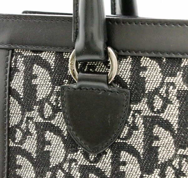 31770961 6 Christian Dior Trotter Handbag Leather Black Gray