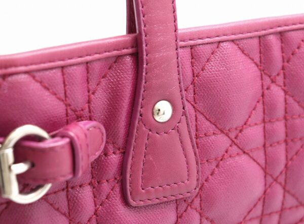 31771570 6 Christian Dior Lady Dior Cannage Panarea Charm Tote Bag Leather Purple