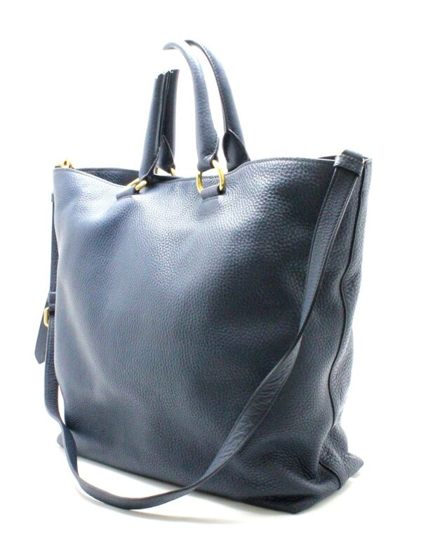 31771611 1 Prada Vitello Daino 2WAY Tote Bag Leather Navy