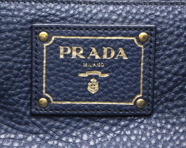 31771611 8 Prada Vitello Daino 2WAY Tote Bag Leather Navy