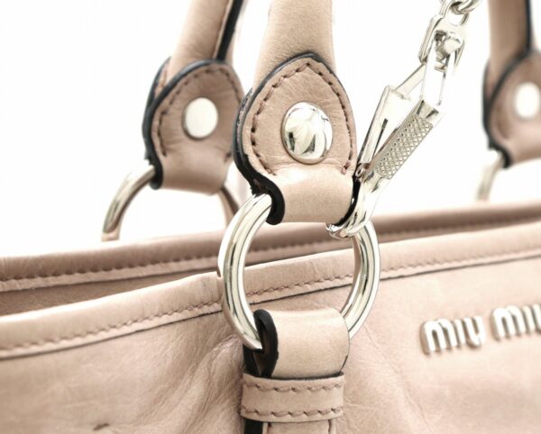 31771775 6 Miu Miu Crossbody Bag Leather Pink Beige