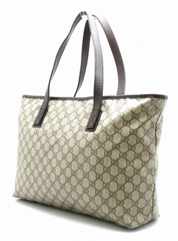 31771846 1 Gucci GG Supreme Tote Shoulder Bag Khaki