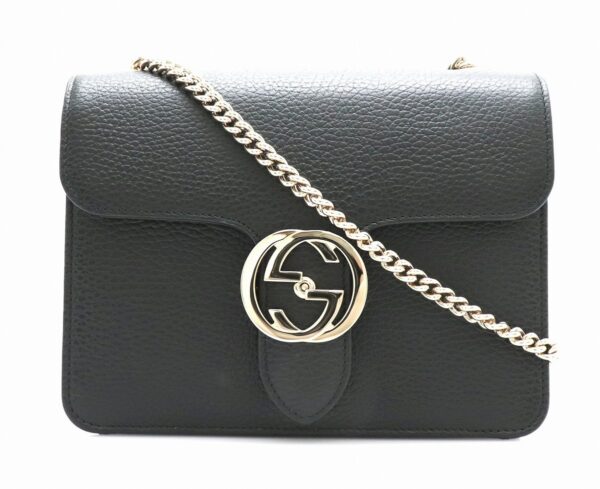 31780257 Gucci Soho Leather Chain Shoulder Bag Black