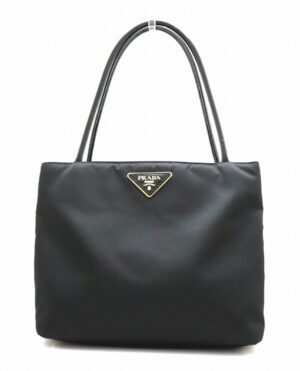 31780281 Furla Piuma L Tote Bag Leather Nylon Black Beige