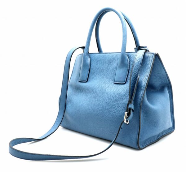 31780324 1 Prada Vitello Daino 2WAY Shoulder Bag Leather Blue