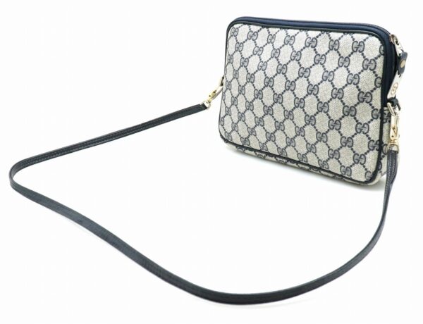 31780386 1 Gucci Gucci Diagonal Shoulder Bag Navy