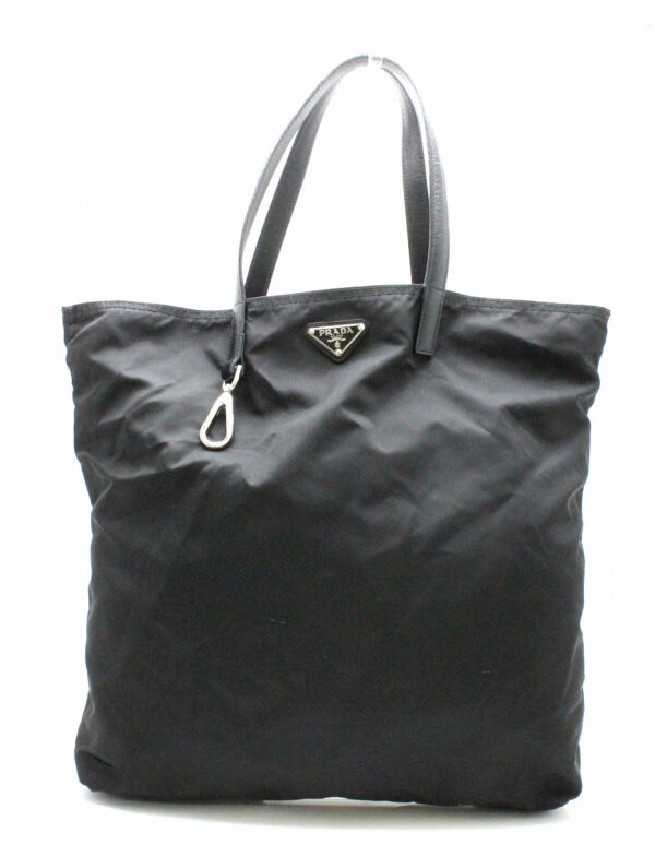 31780396 Prada Nylon Shoulder Tote Bag Black