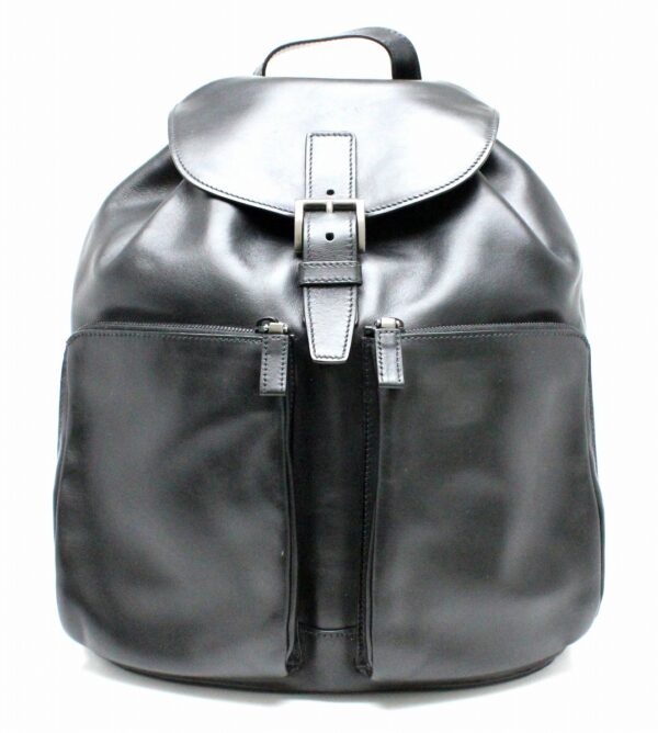 31780470 Prada Soft Calf Backpack Rucksack Leather Black